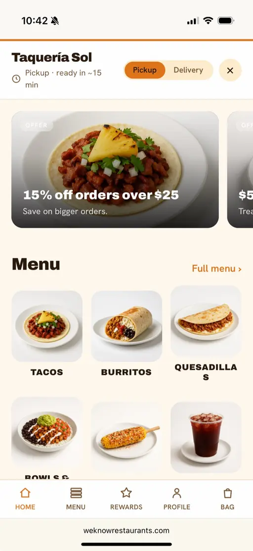 Online ordering